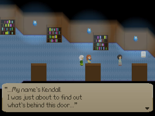 Meeting Kendall. '...My name's Kendall. I was just about to find out what's behind this door...'