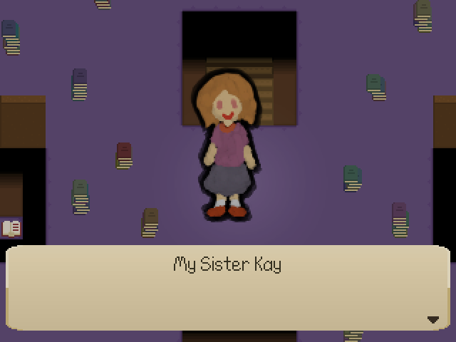 Illustration of a smiling Kay.'My Sister Kay'