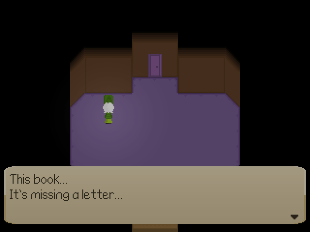 Libra at the final save point. 'This book... It's missing a letter...'