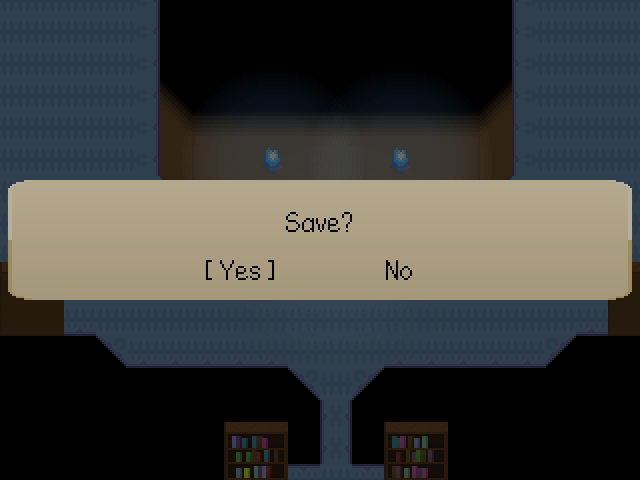Save prompt. 'Save? [ Yes ] / No'